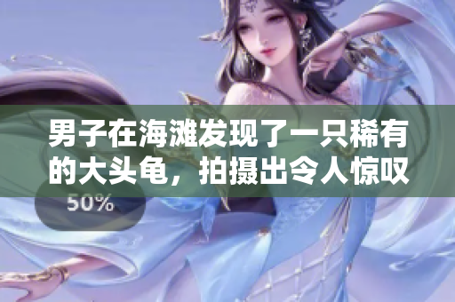 男子在海滩发现了一只稀有的大头龟，拍摄出令人惊叹的照片!