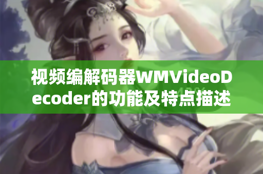 视频编解码器WMVideoDecoder的功能及特点描述